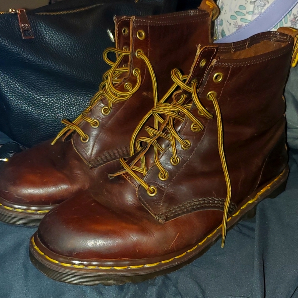 Dr. Martens brown leather boots size 10